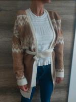 Only cardigan Strickjacke weiß braun Größe  S Sachsen - Riesa Vorschau