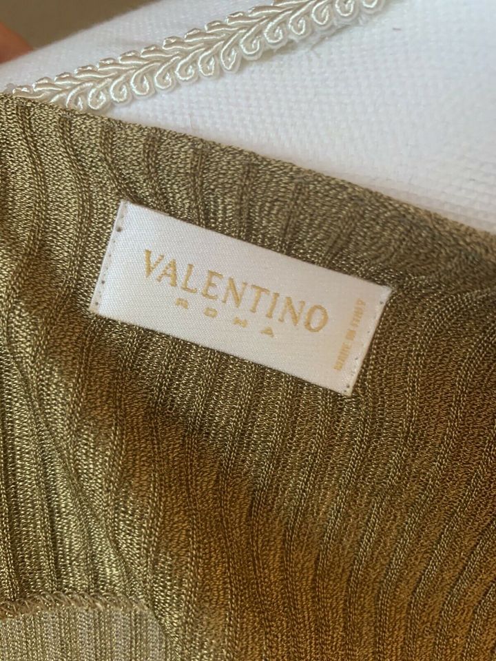 Original Valentino Oberteil mit tollen Pailleten Khaki-Gold GR 42 in Hattingen