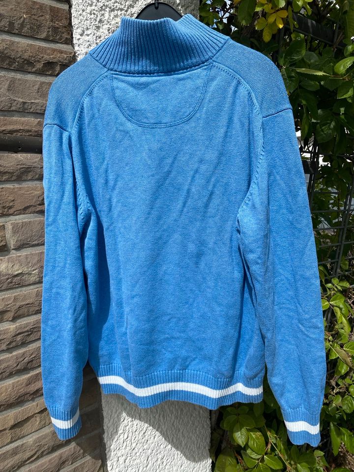 Vintage Blauer Abrams Pullover Zip Up Rollkragenpullover Pulli in Bergneustadt