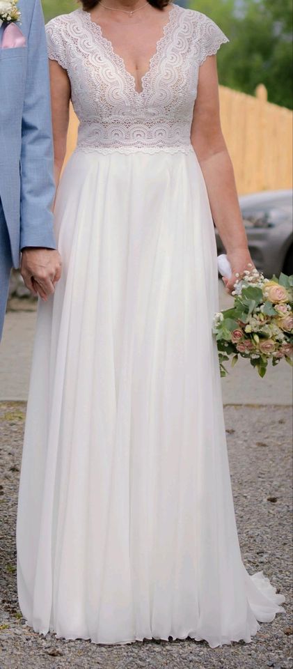 Brautkleid/ Hochzeitskleid,  A-Linie, ivory, 40/42 in München