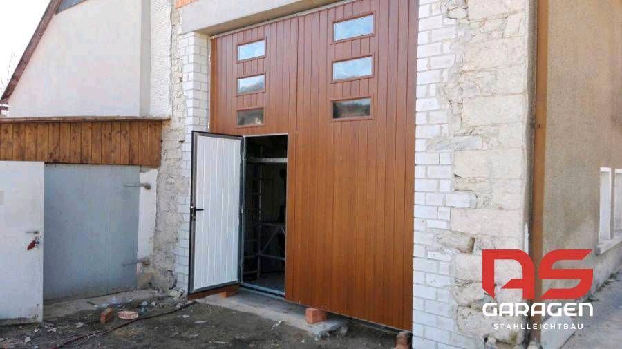 Hoftor container Garagentor haustür trapezblech rolltor schwingtor pflug Schiebetür sektionaltor hallentor gartentor gartentür garagentür doppelflügeltor tor carport hundebox in Falkenberg/Elster