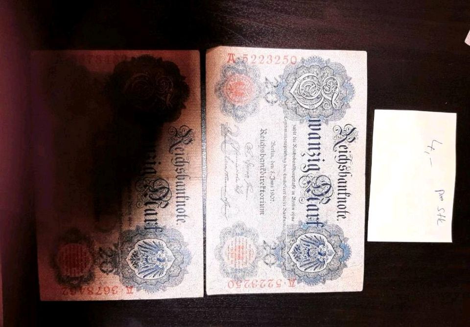 Reichsmark Diverse Banknoten Geldscheine historisch alt Sammler in Hamburg