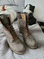 Jumex Boots Stiefel Stiefeletten Absatz Schnürung grau Gr. 39 Sachsen - Aue Vorschau