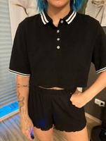 Süßes Top / T-Shirt cropped bauchfrei in schwarz / weiß Bayern - Frensdorf Vorschau