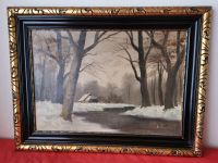 Dekoratives Gemälde Winterlandschaft signiert V. Lund Brandenburg - Cottbus Vorschau
