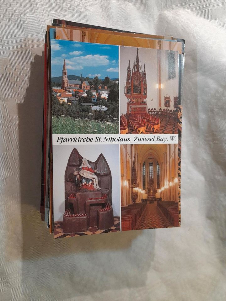 Konvolut über 100 Ansichtskarten Kirchen, religiöse Kunst in Eibenstock