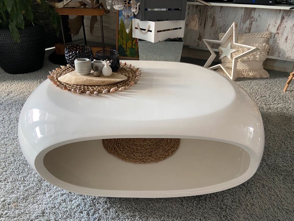 Coachtisch Wohnzimmertisch Tisch hochglanz weiß in Hückelhoven