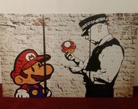 Mario Pilz Banksy 3-teiliges Wandbild Bayern - Münchsteinach Vorschau