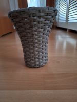 Rattan Pflanzgefäß - Pflanzkorb, Blumenvase, grau Sachsen - Plauen Vorschau