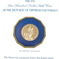 Goldmünze 100 Dollar 1976 Gold Trinidad u.Tobago Baden-Württemberg - Leimen Vorschau