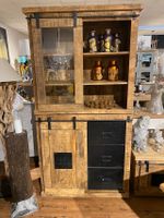 Vitrine Holz Mango B 100 cm, Schiebetüren, Schubkästen Thüringen - Ronneburg Vorschau