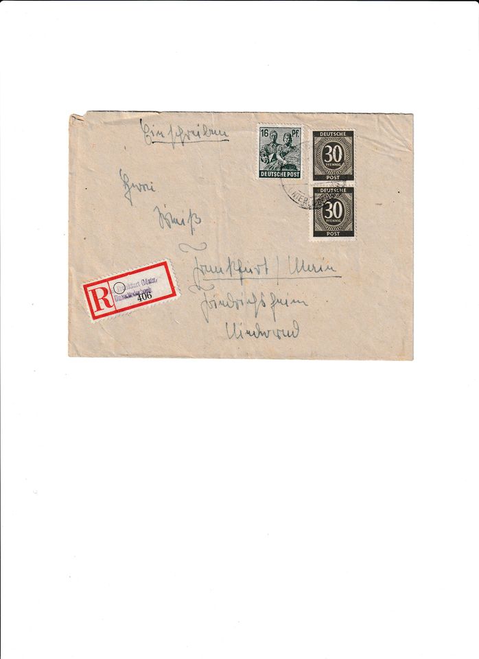 3 Ganzsachen Briefmarken 1946-48 in Friedberg (Hessen)