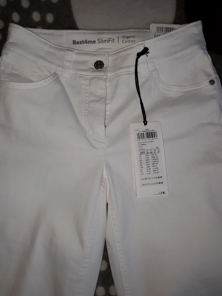 Gerry Weber Jeans weiß, neu Gr 34 in Vechelde