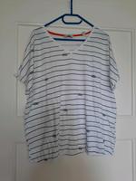 Tchibo, T-Shirt, Gr. 48 / 50,  Damen, weiß mit blau Bielefeld - Bielefeld (Innenstadt) Vorschau