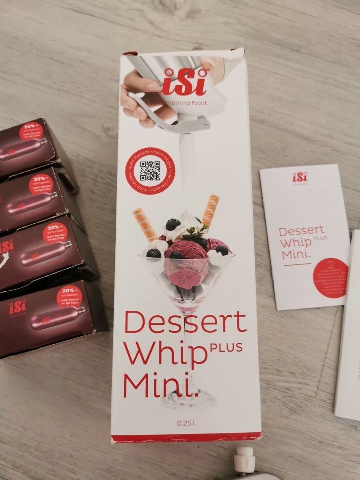 Isi Dessert Whip Plus Mini Sahnespender + 37 Sahnekapseln NEU in Giesen