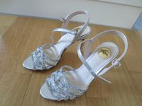 Sandalen, Buffalo, High Heels, Riehmenschuhe, Gr. 37, silber Bayern - Laufen Vorschau