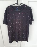 Schwarzes T-Shirt mit pinken Palmen gestickt Nordrhein-Westfalen - Geldern Vorschau