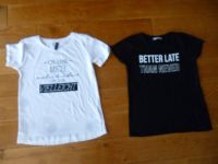 2x Neu T-Shirt weiß und schwarz Baumwolle Gr. 34 36 38 S M Nordrhein-Westfalen - Schmallenberg Vorschau