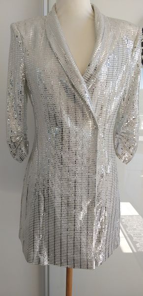 Zara Kleid Hochzeit Blazer Elegant METALLIC BLAZER in Düsseldorf