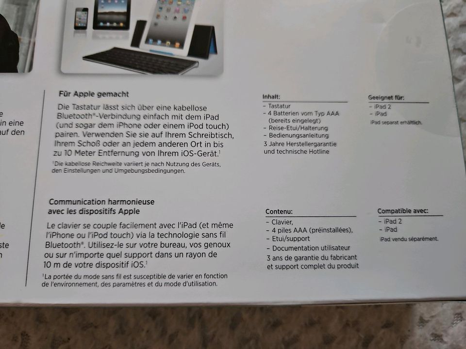 Logitech Tastatur für iPad NEU OVP mit Tasche in Frankfurt (Oder)