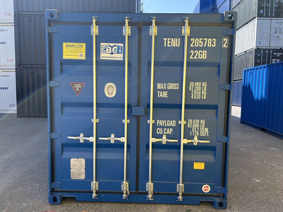 ✅ 20 Fuß ONE WAY, NEU Lagercontainer/ Seecontainer/ Materialcontainer RAL 5010 in Hamburg