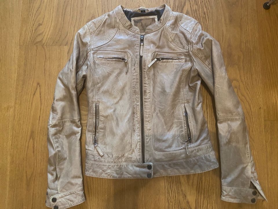 Oakwood Lederjacke Gr. M/L beige Stone Schafleder in Kösching