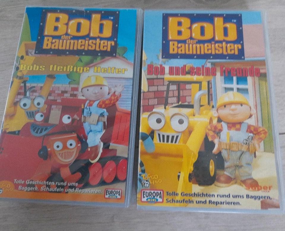 2x Bob der Baumeister Trickfilm VHS in Bad Langensalza