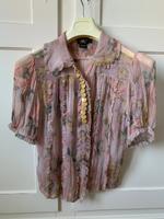 Bluse kurzarm von Ralph Lauren Bluse 100% Seide Silk mit Blumen München - Laim Vorschau