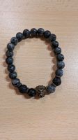 Herren Armband Löwe Lion schwarz blau Perlen Löwenkopf Edelstahl Hessen - Gladenbach Vorschau