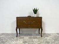 WMK Wunderschöne und sehr gut erhaltene schwedische Jugendstil Anrichte aus vollem Eichenholz mit Schubladen # Kommode Wäschekommode Schrank Sideboard Flurkommode Flurschrank Konsole Antik Vintage Friedrichshain-Kreuzberg - Friedrichshain Vorschau