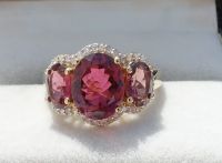 *HARRY IVENS* RING ROSA TURMALIN 3,65 CT DIAMANT 0,16 CT 585 GOLD Baden-Württemberg - Ortenberg Vorschau