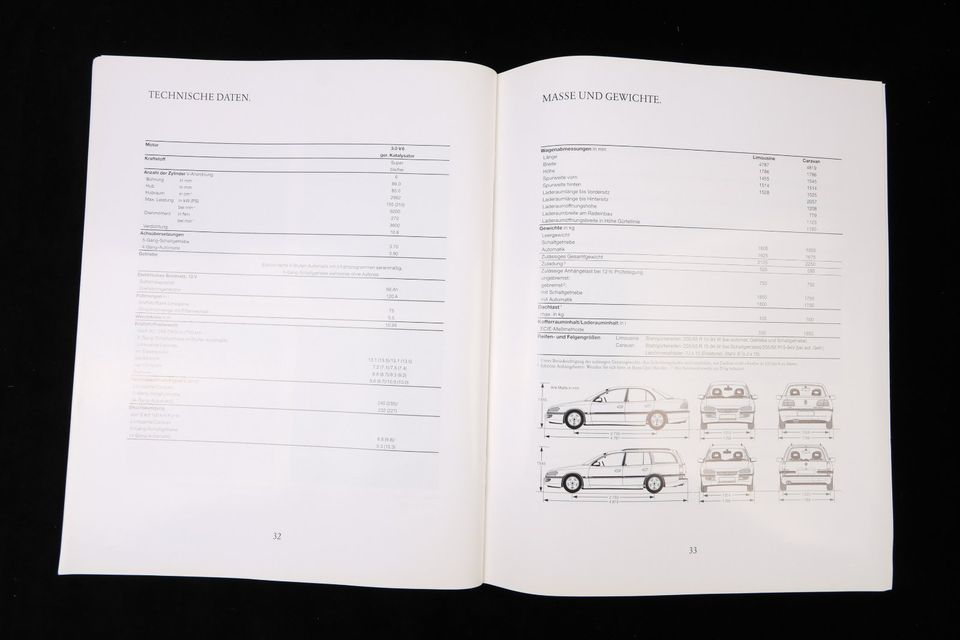 Opel MV6  Omega Prospekt von 1995 Top Zustand in Hünxe