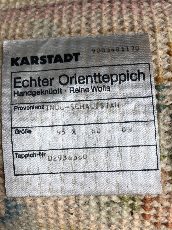 Handgeknüpfter Orientteppich aus Indien/Schalistan 0,95 x 0,60 in München