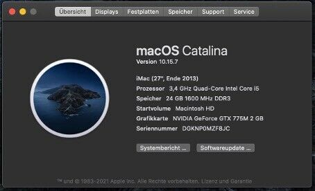 Apple Mac 27" 2TB SSD & 120GB SSD 24GB RAM TOP einwandfrei iMac in Wesel