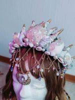 Iridesent Gold Mermaid Crown Headpiece Cosplays Bayern - Aschaffenburg Vorschau