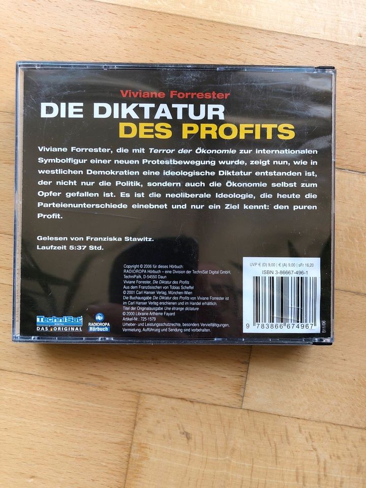 Hörbuch "Die Diktatur des Profits" | 5 CD`S | gebraucht in Forstern