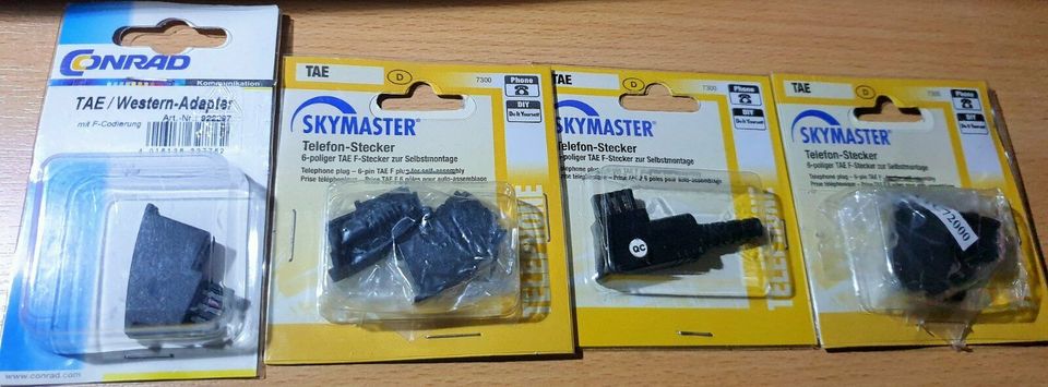 3x Skymaster TAE F Stecker 6-polig zur Selbstmontage+TAE F 922297 in Verden