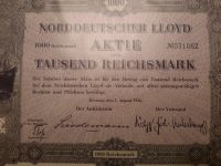 Aktienpapier 1000 RM Nordteutscher Lloyd Gotha - Remstädt Vorschau