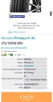 Michelin Primacy 4+ XL  215/55R18 99V Köln - Roggendorf/Thenhoven Vorschau