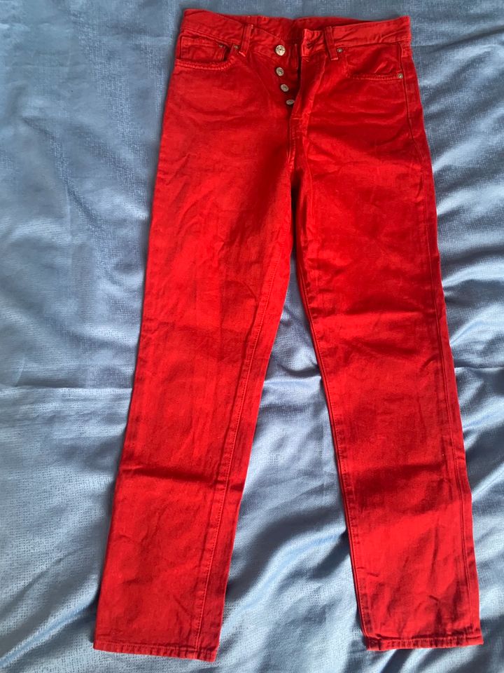 High waist Jeans Vintage Hose H&M rot 28 Damenjeans Damenhose 36 in Frankfurt am Main
