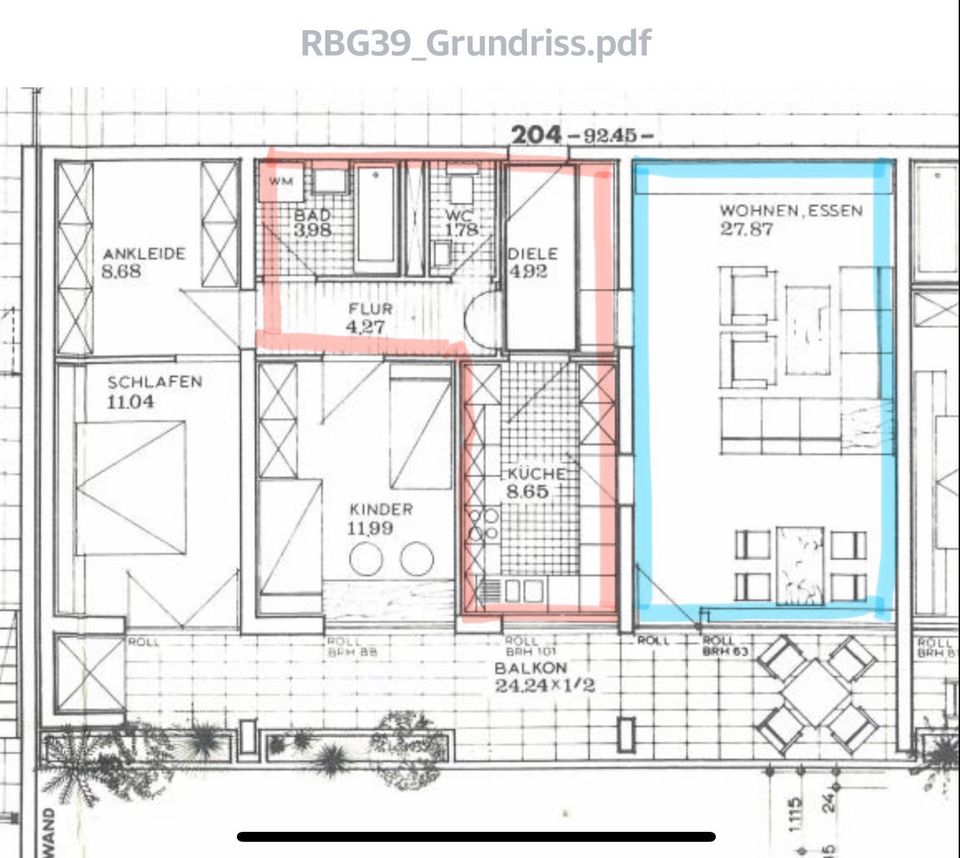 WG-Zimmer mit großem Balkon frisch renoviert in Freiburg im Breisgau