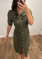 Hemdblusenkleid – Größe S (36) – Khaki – Leinenkleid Bayern - Salzweg Vorschau