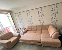 Couch/Schlafsofa + Sessel beige/braun 2.50×1.50m Rheinland-Pfalz - Horhausen (Westerwald) Vorschau