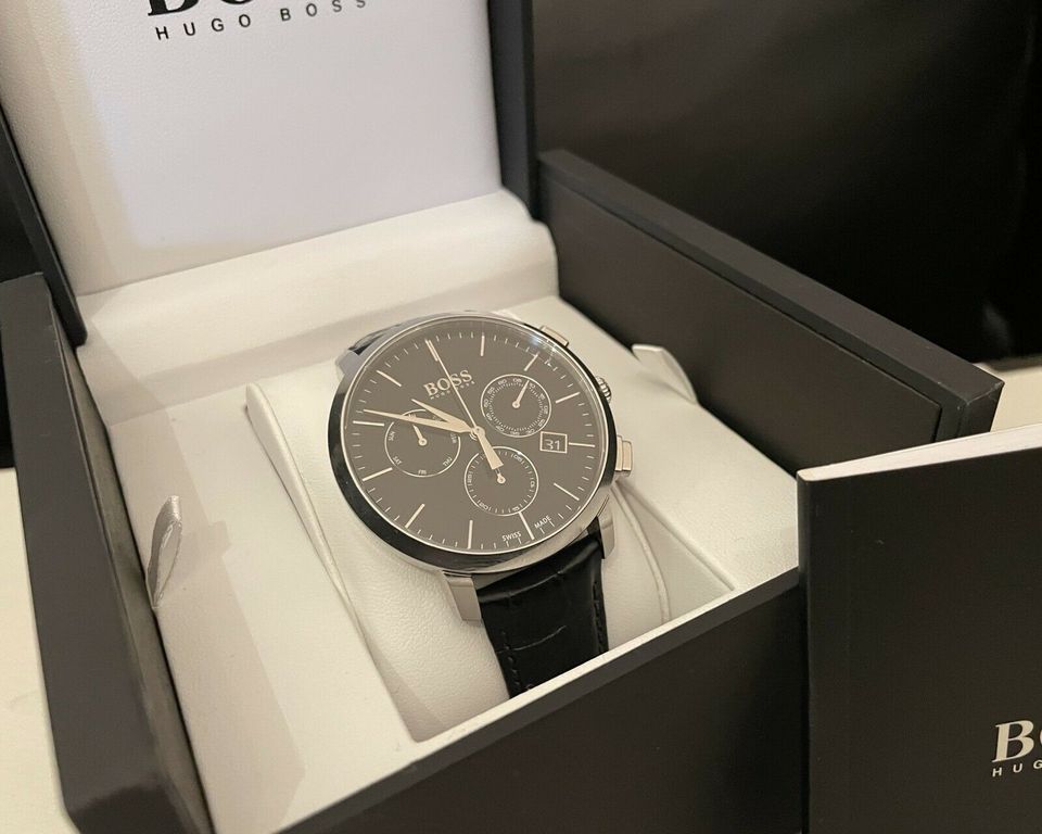 HUGO BOSS Swiss Made Chronograph Uhr Signature Edition NP 695