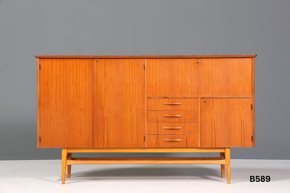 ◤Hauptstadt Möblerei Berlin Große Auswahl Kommoden Danish Teak Barock Stil Kolonial Mid Century Kommode Danish Design Schrank Englisch Sideboard in Berlin