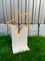 Holzschild mit Stern & LED Beleuchtung, Weihnachten, Holzdeko Bayern - Oberding Vorschau