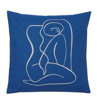 Neu H&M Kissenhülle Canvas Baumwolle 50x50 royal blau Akt Matisse Thüringen - Schleusingen Vorschau