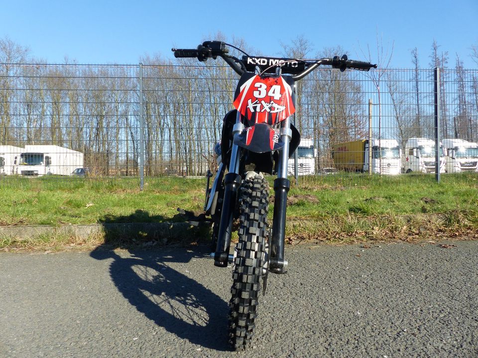 125ccm Dirtbike Pitbike KXD 607 4Takt 14/12 Enduro Cross Motorrad in Greven