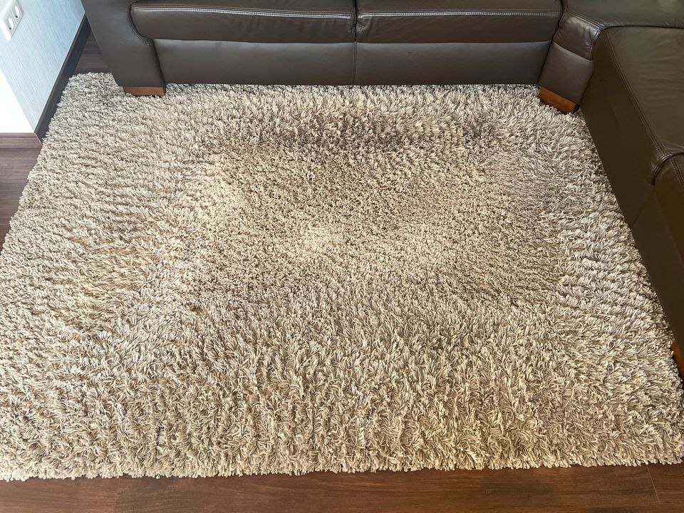 Langfloorteppich beige 230 x 160 cm in Bielefeld