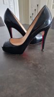 Christian Louboutin peep toe plateau schwarz Lack Gr. 37,5 Bayern - Bad Endorf Vorschau